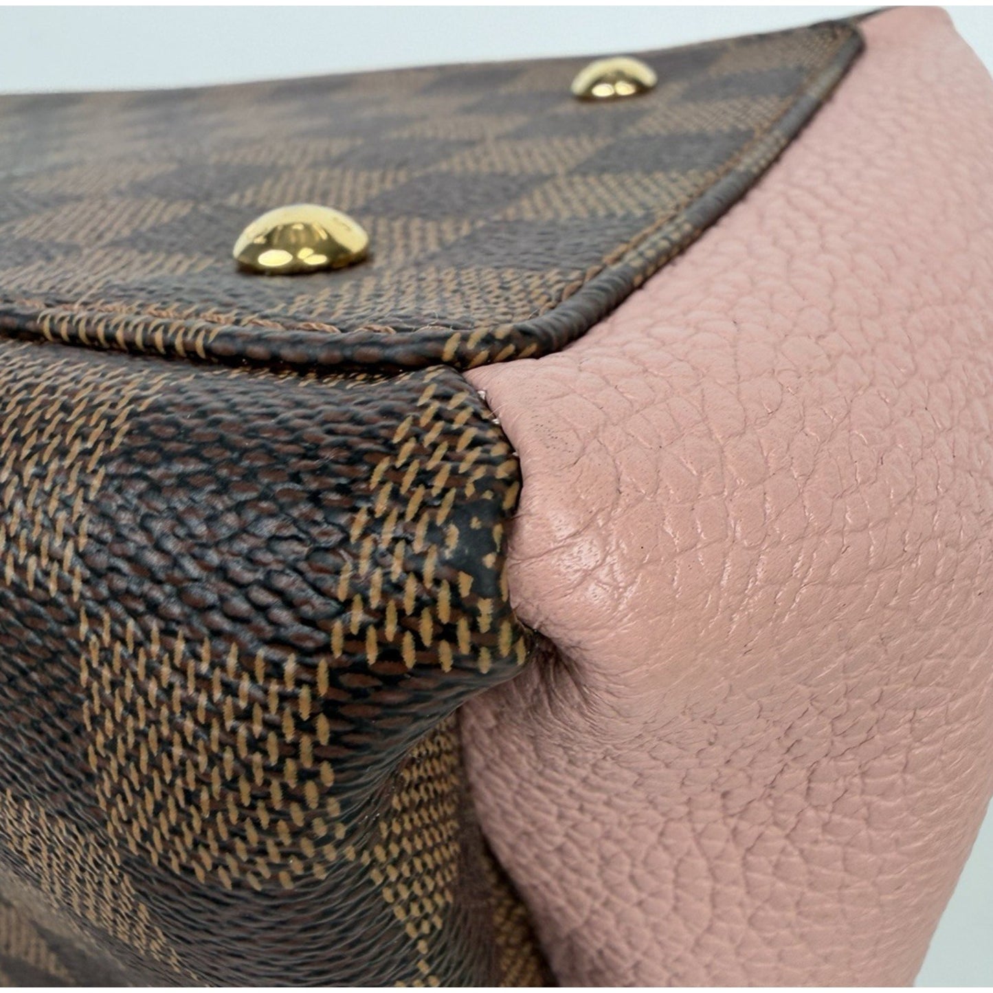 Louis Vuitton Normandy Handbag in Magnolia Damier Ebene Coated Canvas 2017 S
