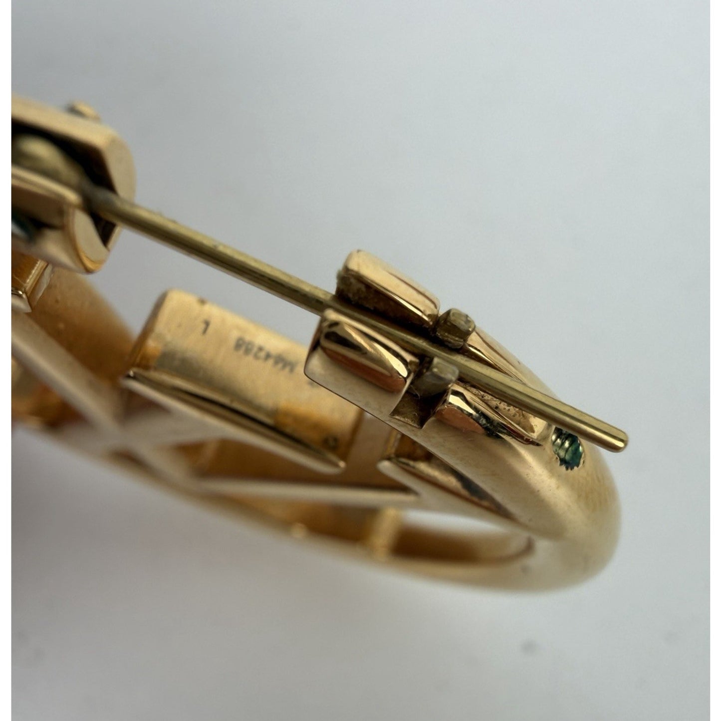 Louis Vuitton Louise Hoop LV Logo Earrings in Gold Color GM