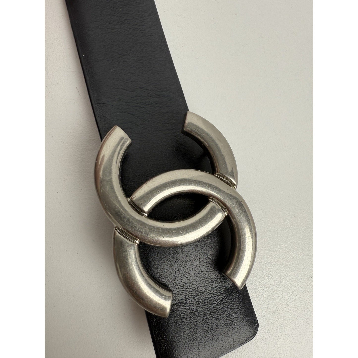 Chanel CC Belt B20 Reversible Black & Burgundy Size 32/80