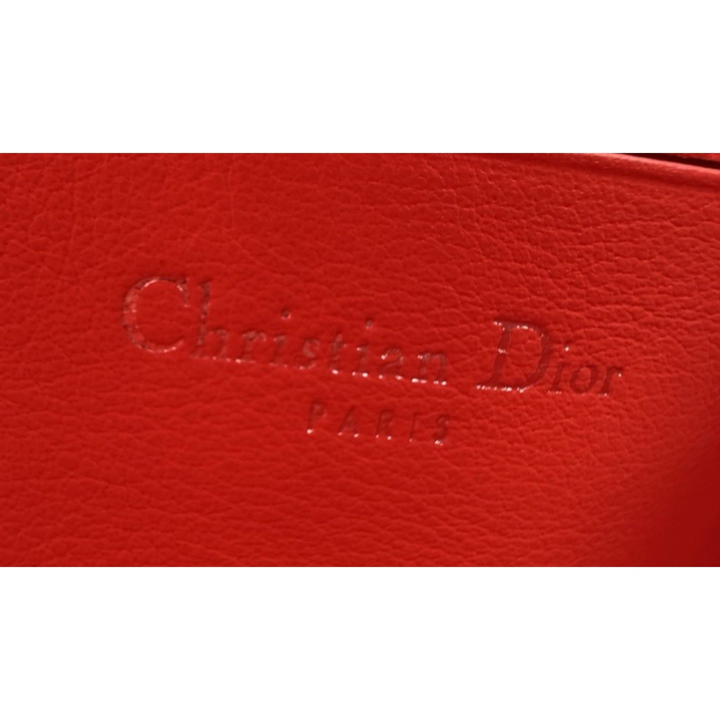 Christian Dior Miss Dior Cannage Patent Leather Wallet on Chain Red S11