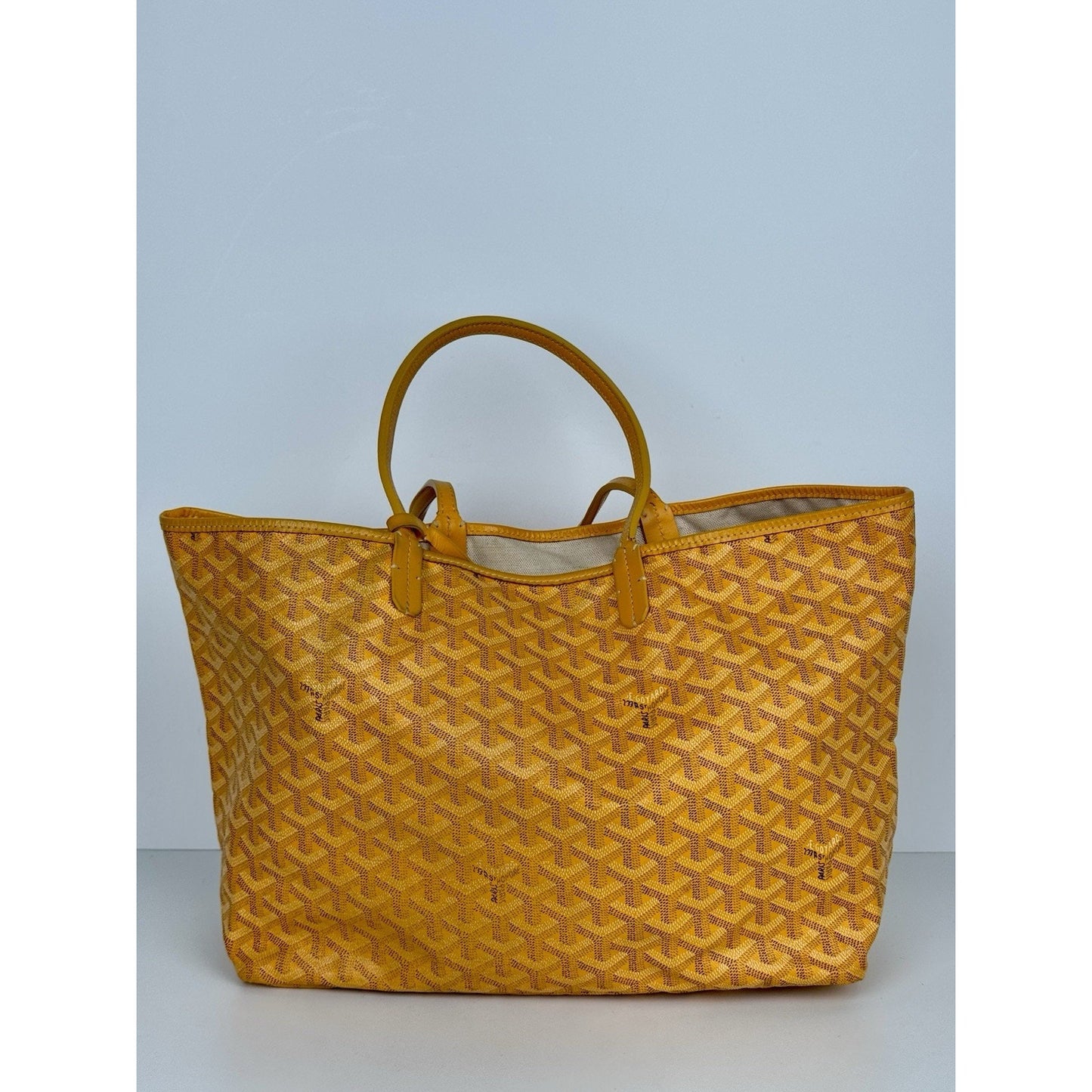 Goyard Saint Louis Tote Bag in Yellow Goyardine Canvas B-5