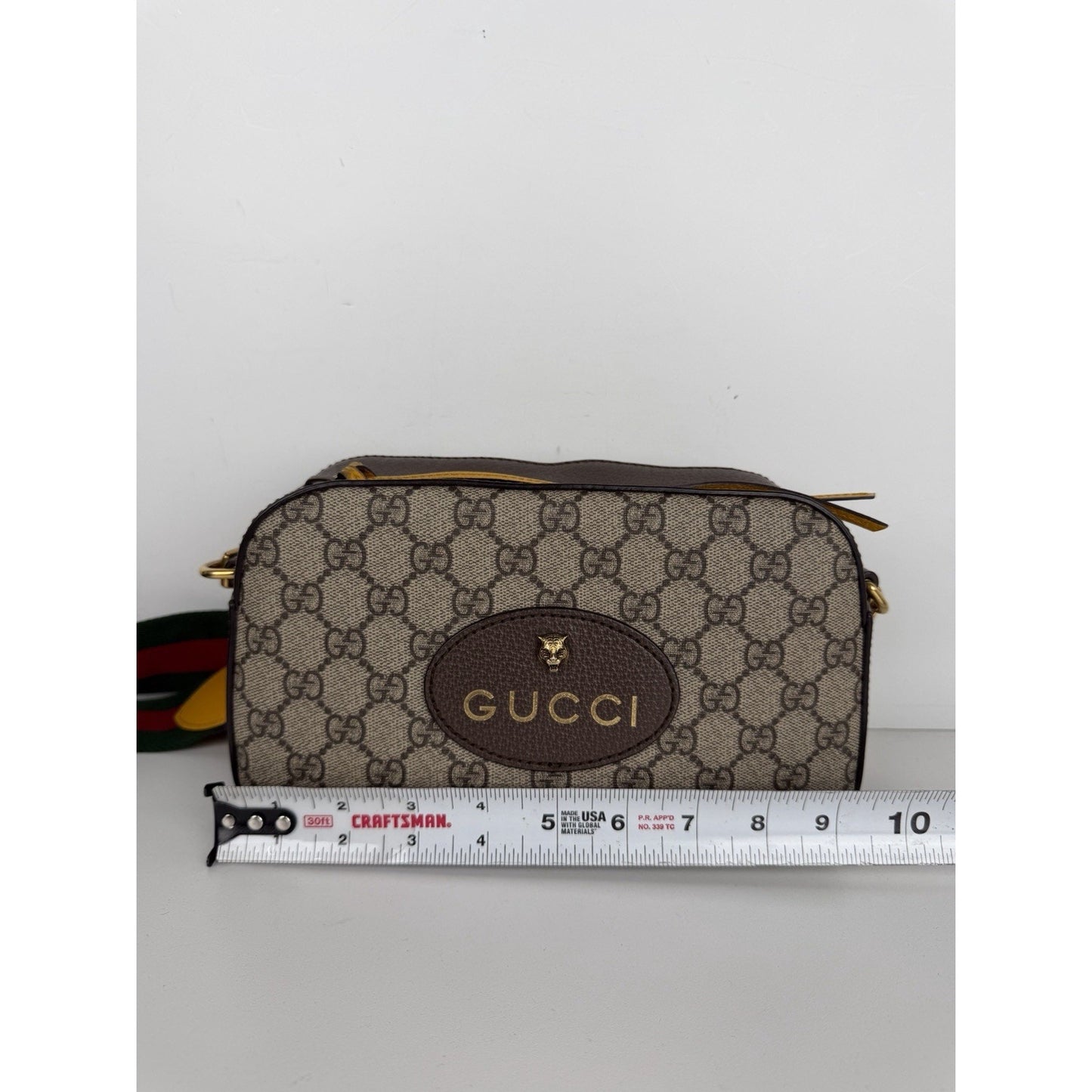Gucci Neo Vintage Camera Shoulder Bag in Brown GG Supreme Coated Canvas S-09