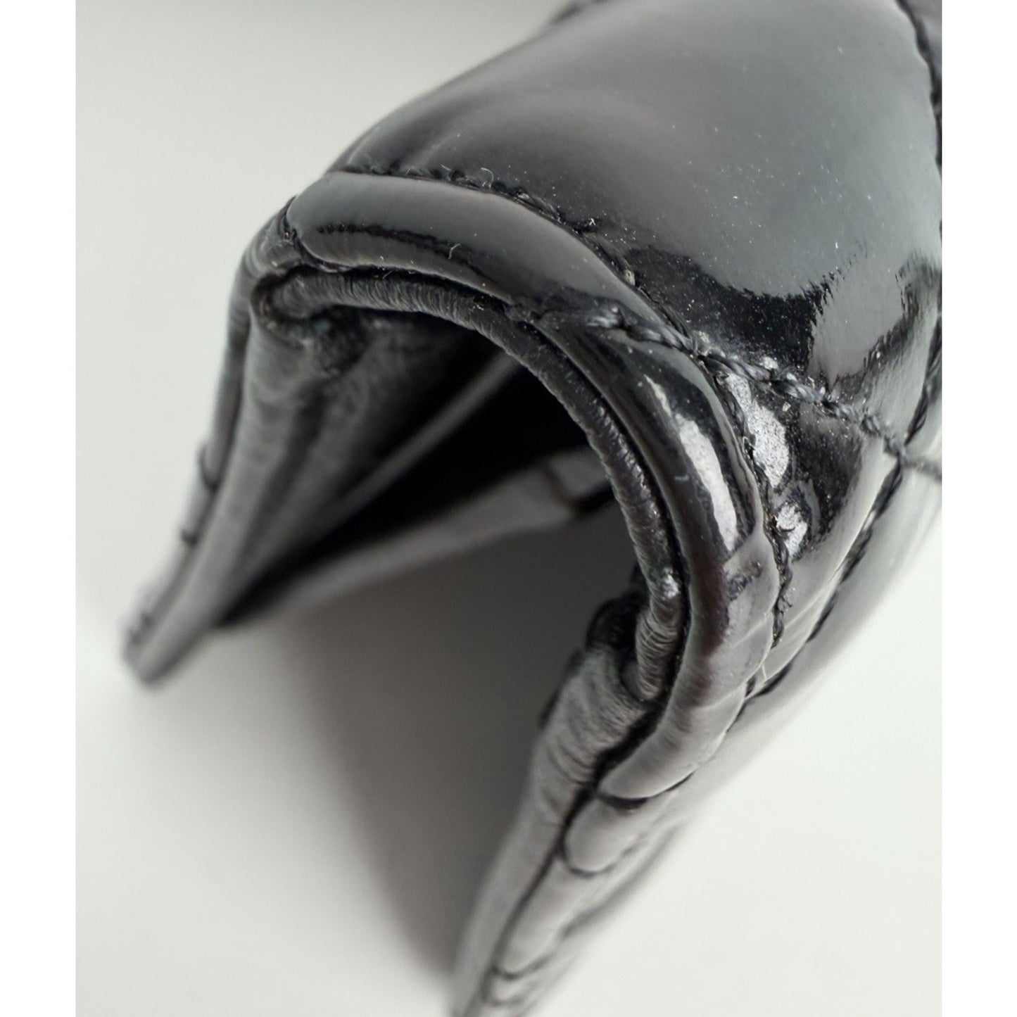 Chanel Brilliant Yen Wallet in Black Quilted Patent Leather & Sleek 2012 K2