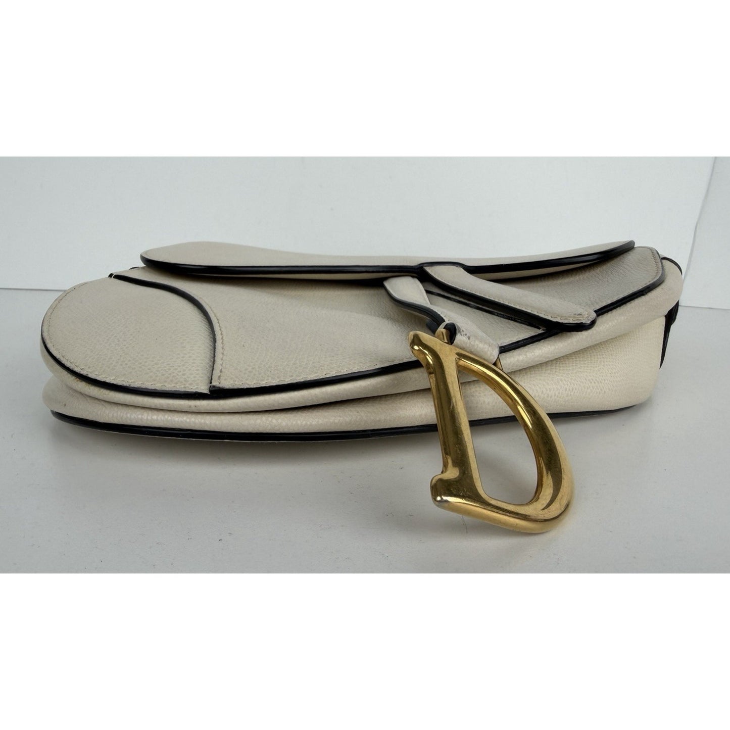 Christian Dior Saddle Bag in Latte Grained Calfskin Leather 2019 B-4