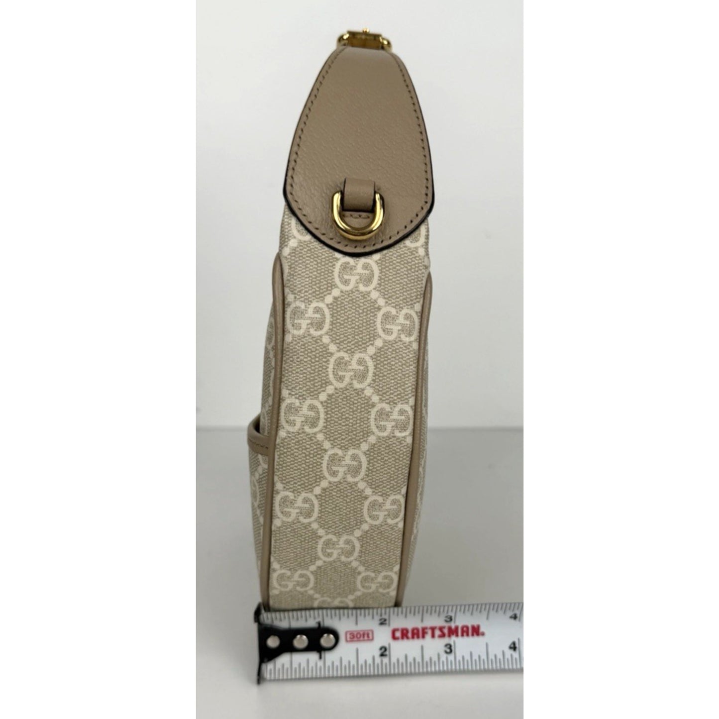 Gucci GG Supreme Crescent Mini Half-Moon Shoulder Bag in Coated Canvas S-07