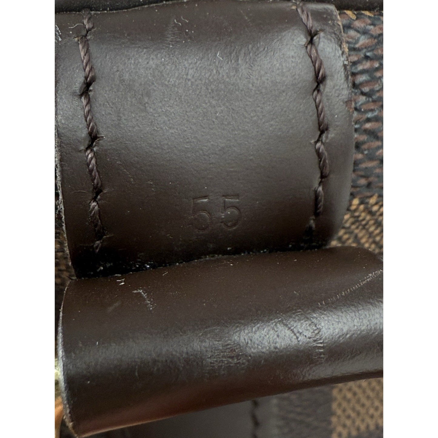 Louis Vuitton Keepall Boston Duffle 55 Damier Ebene Brown Canvas