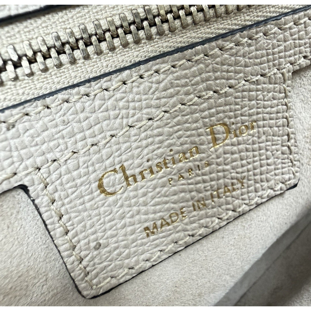 Christian Dior Saddle Bag in Beige Latte Grained Calfskin Leather 2025 D-05