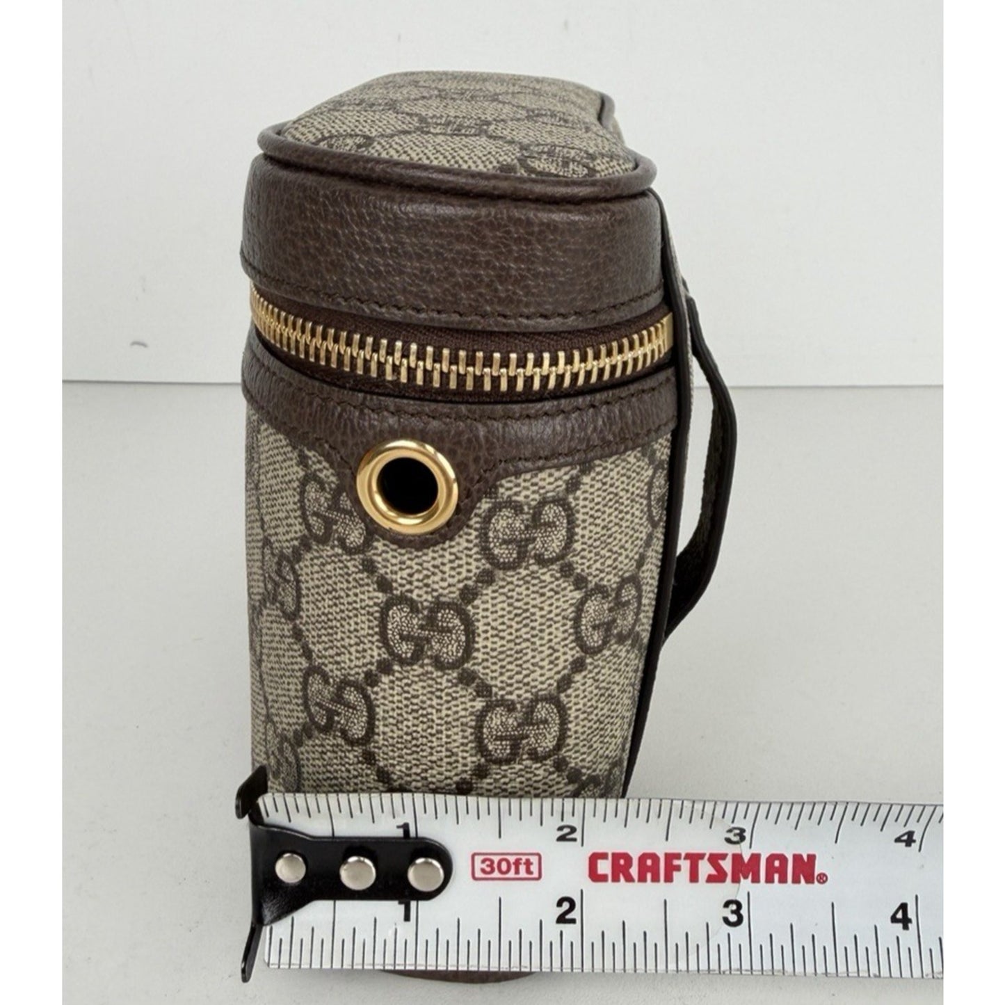 Gucci Chain Ophidia Belt Bag in Beige GG Supreme Coated Canvas S09