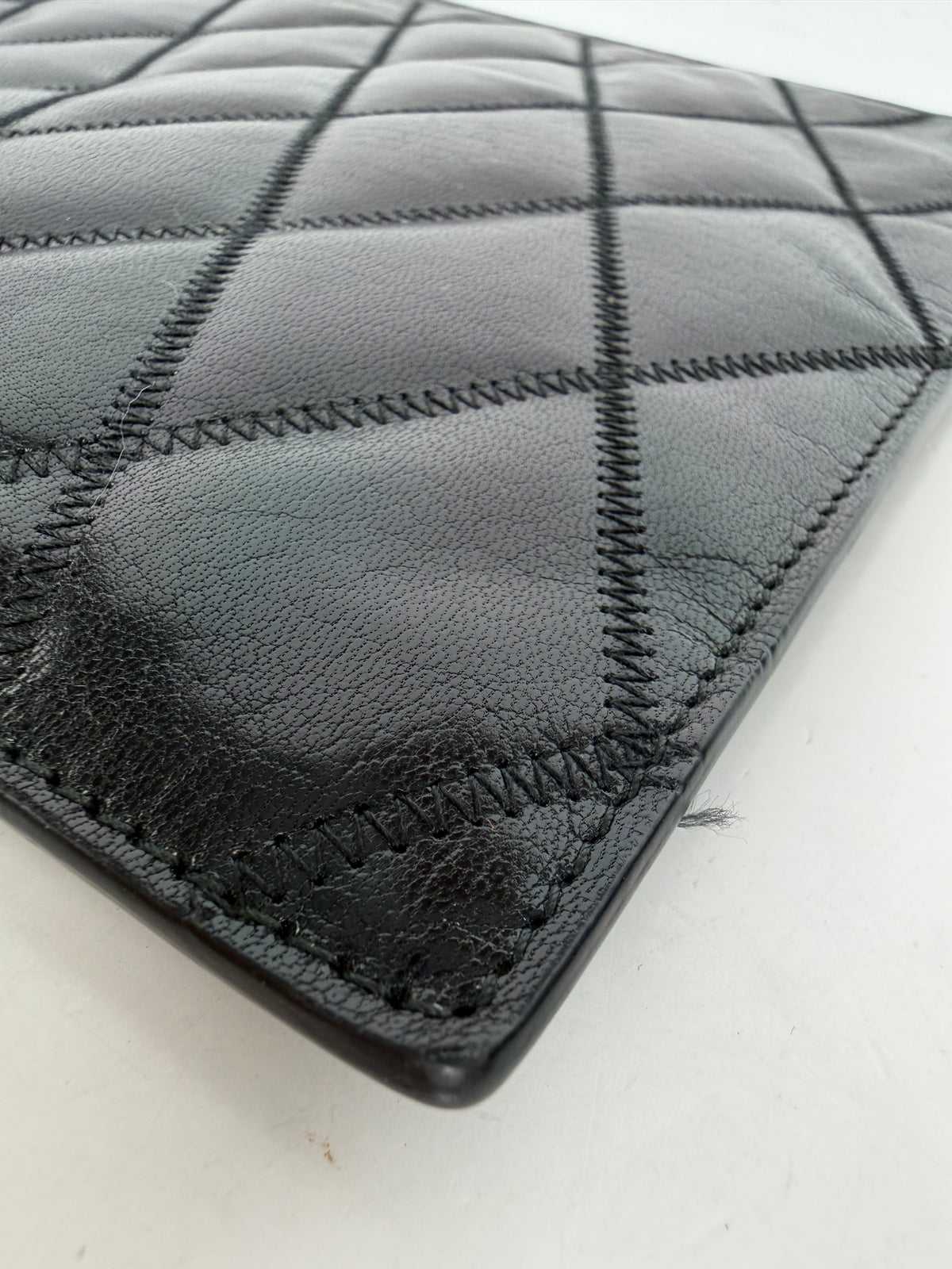 Givenchy GV3 Medium Pouch in Black Diamond Quilted Goatskin YS14