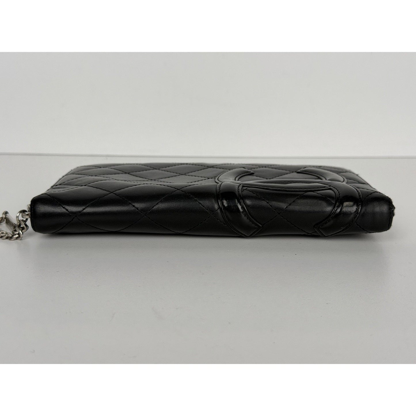 Chanel Cambon Ligne Organizer Wallet in Black Quilted Leather 2008-2009