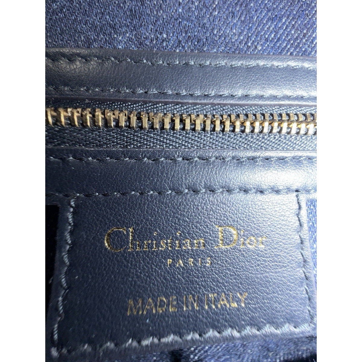Christian Dior Medium Saddle Bag in Floral Denim Brocade Gold-Tone HW 2022 D4