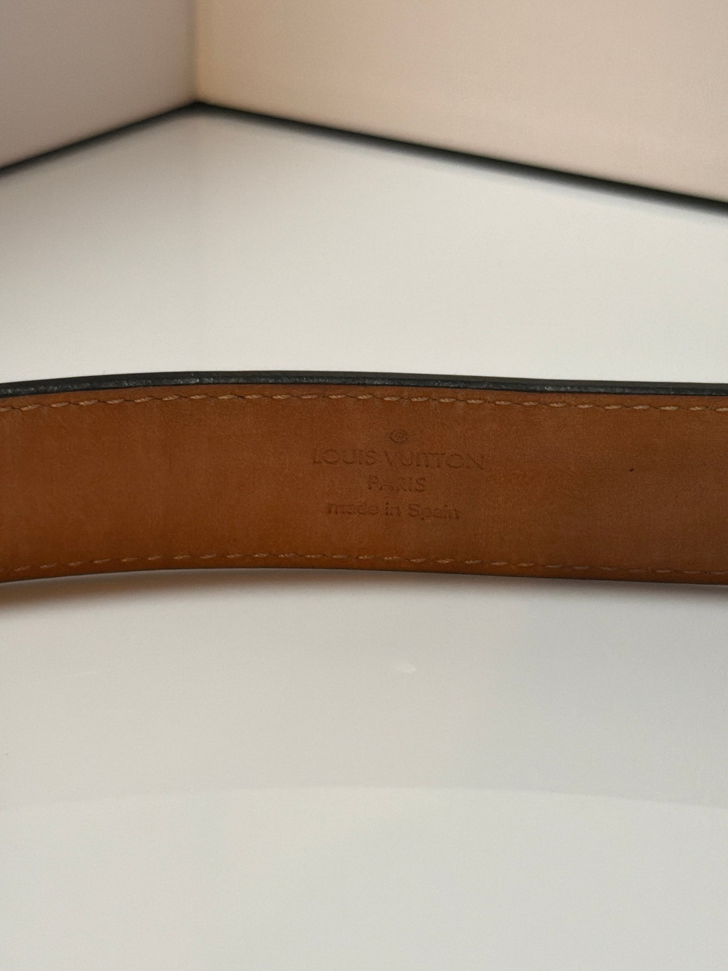 Louis Vuitton 2011 LV Initiales Epi Leather 30mm Belt Black 90/36 M9604