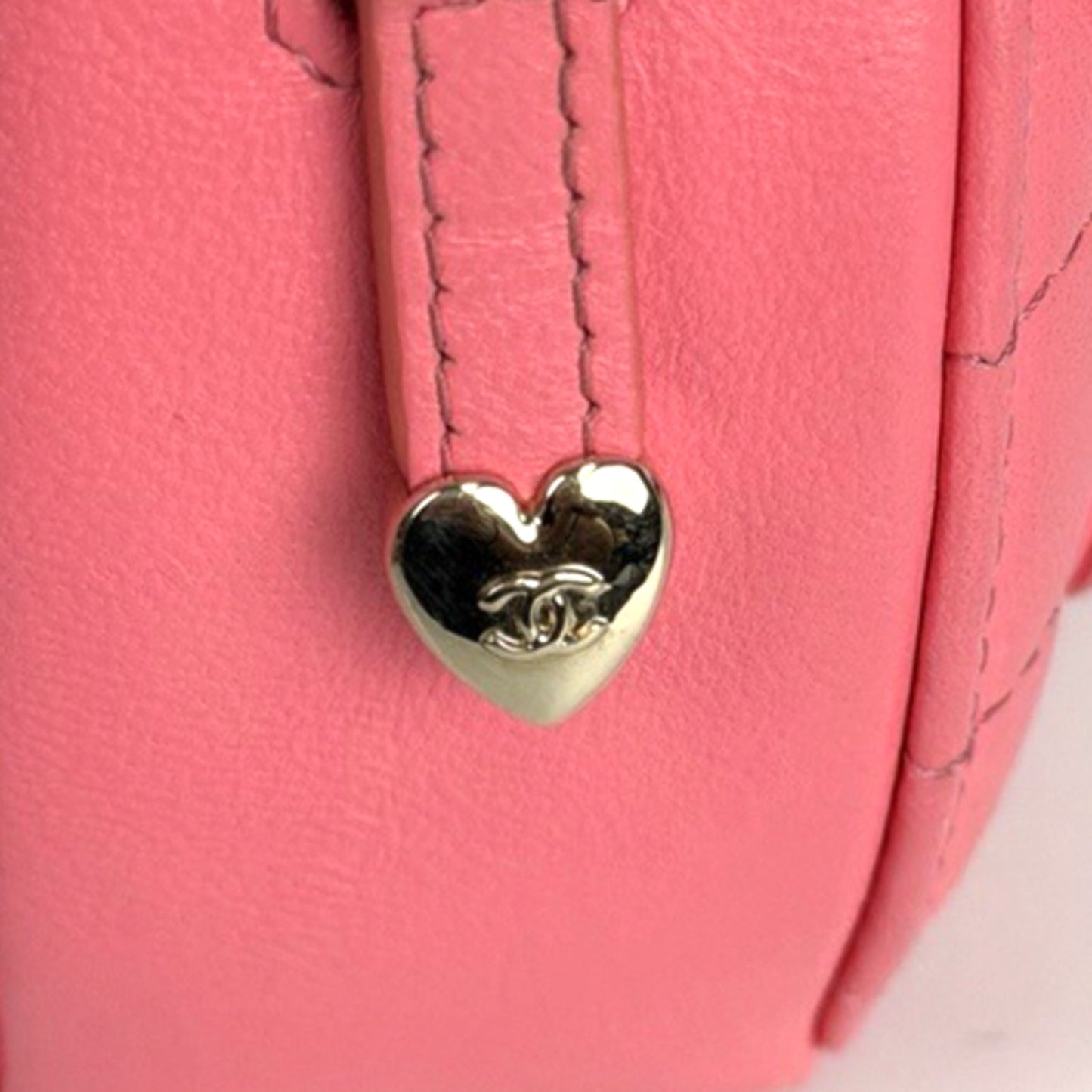 Chanel CC In Love Heart Waist Belt & Shoulder Bag in Pink Quilted Lambskin E-2