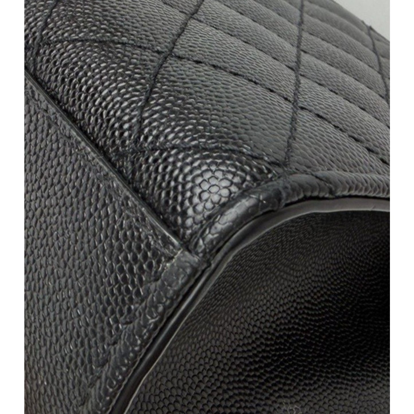 Saint Laurent Envelope Medium Chain Bag in Black Grain de Poudre Leather C6
