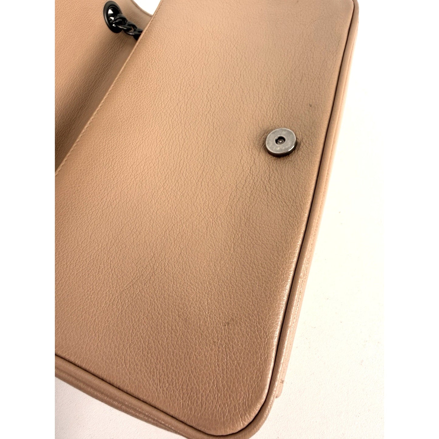 Prada Pattina Glace Studded Crossbody Bag in Neutral Calfskin Leather S-19
