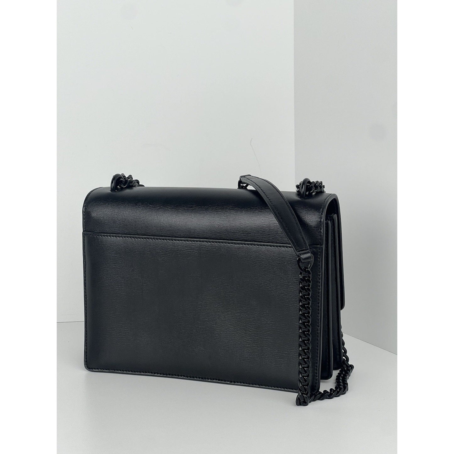 SAINT LAURENT Calfskin Medium Monogram Monochrome Sunset Black C-2