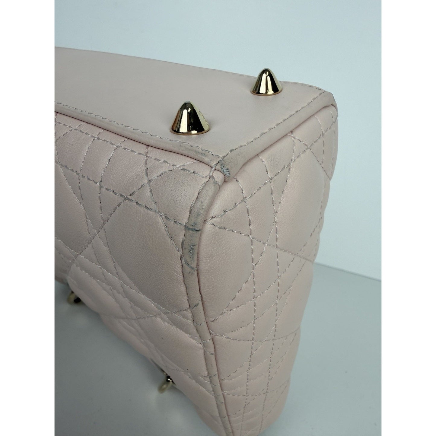 Christian Dior Small Lady Dior My ABCDior Bag in Pink Lambskin Leather 2024 D2
