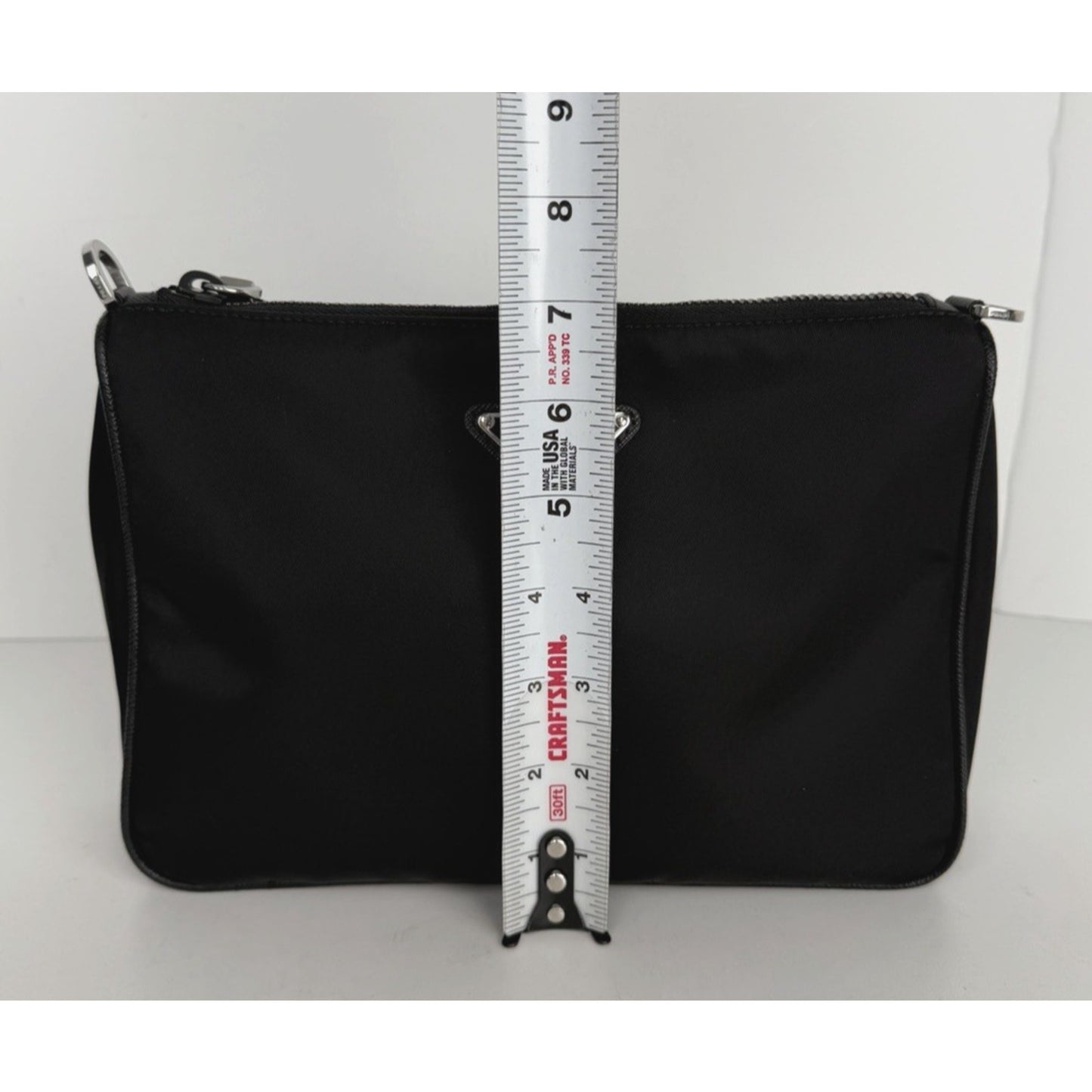 Prada Re-Nylon and Saffiano Leather Shoulder Bag in Black with Mini Pouch S01