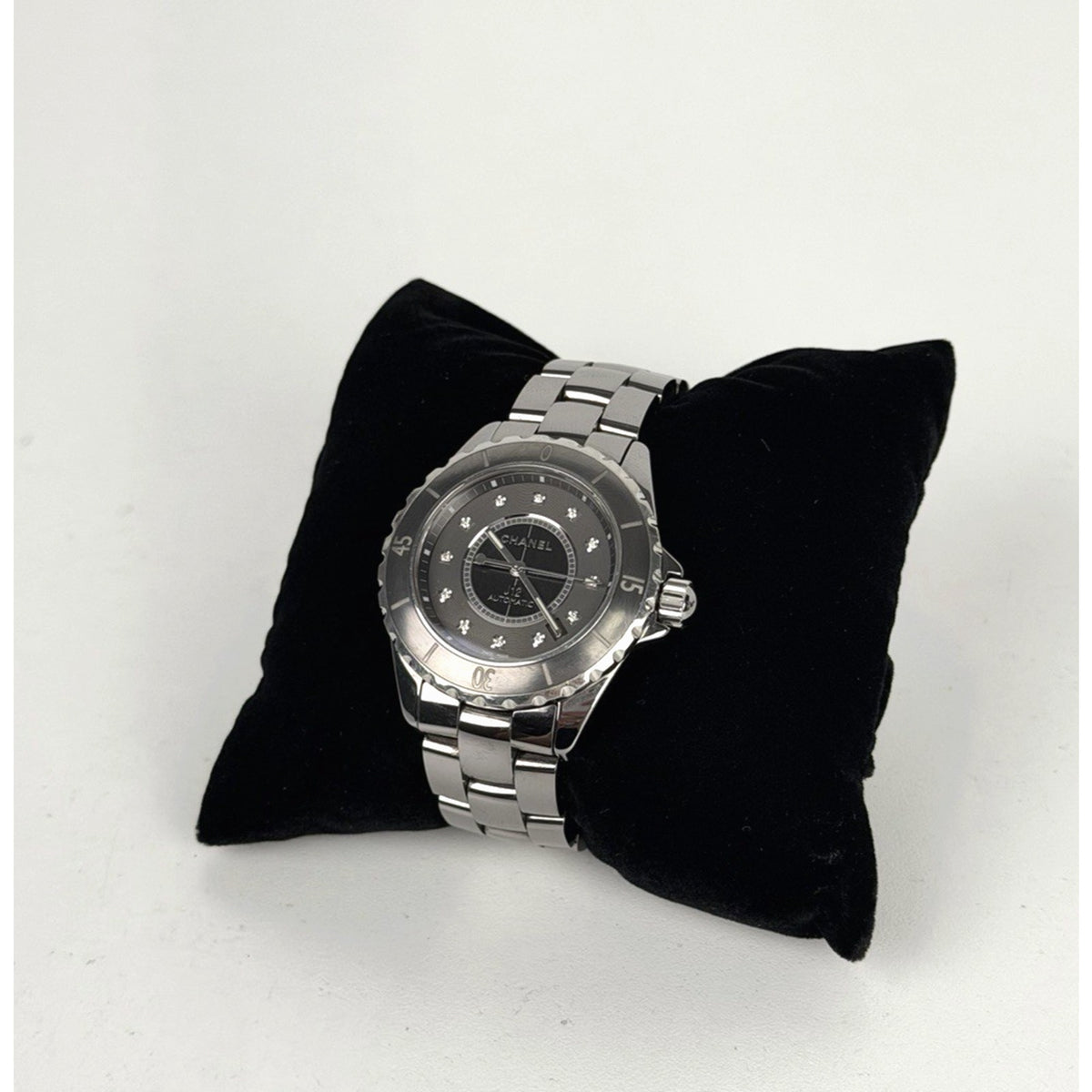 CHANEL J12 Watch Titanium Ceramic Chromatic Diamond Gray Dial Automatic 38mm