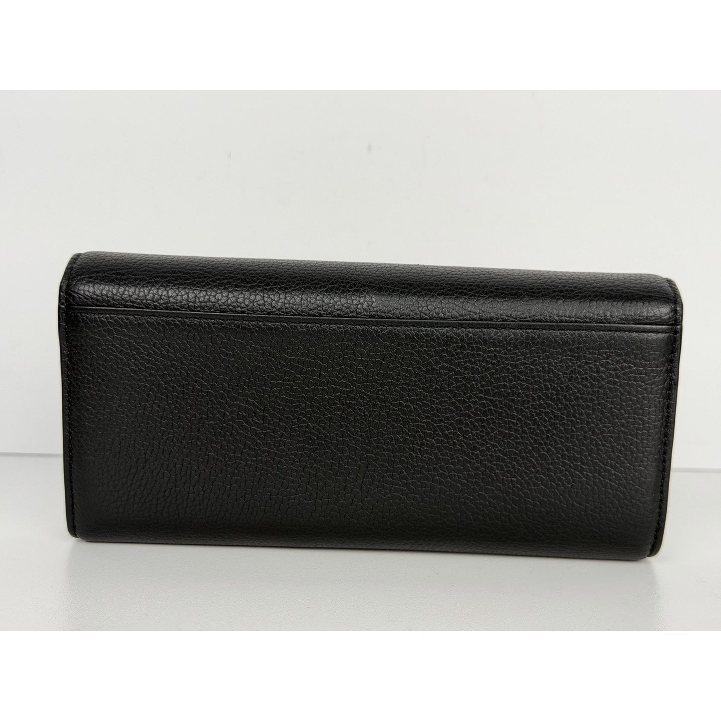 MCM Leather Trifold Continental Wallet in Black
