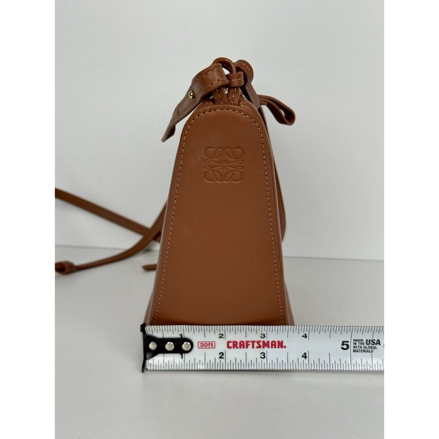 Loewe Mini Hammock Hobo Bag in Brown Leather with Gold Hardware E-3