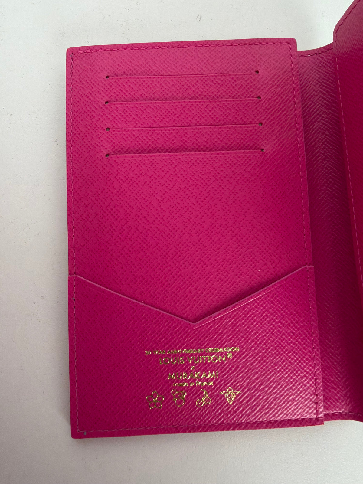 Louis Vuitton x Takashi Murakami Monogram Multicolor Passport Cover in Coated Canvas NFC K3