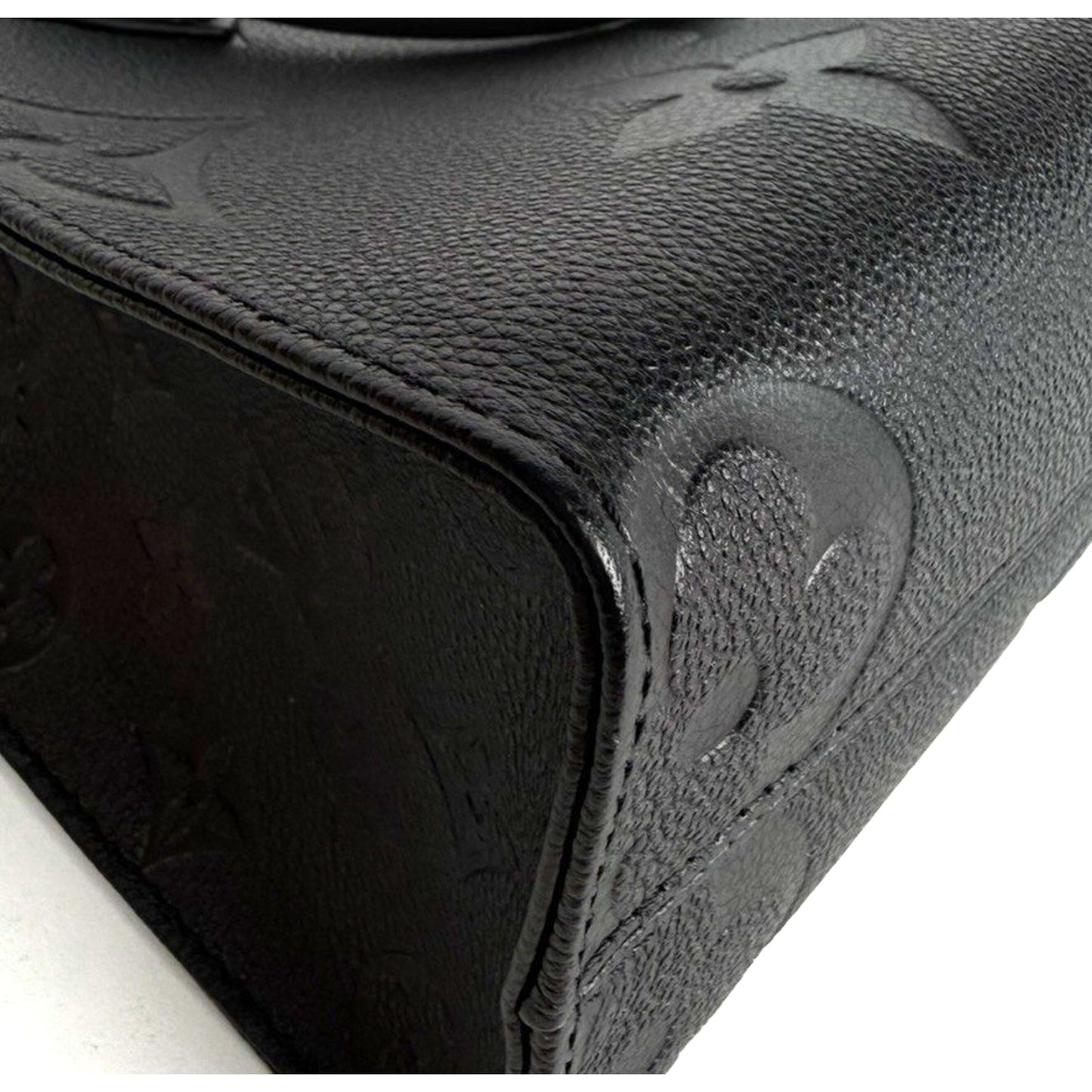 Louis Vuitton OnTheGo PM Bag in Black Embossed Monogram Empreinte Leather NFC E1