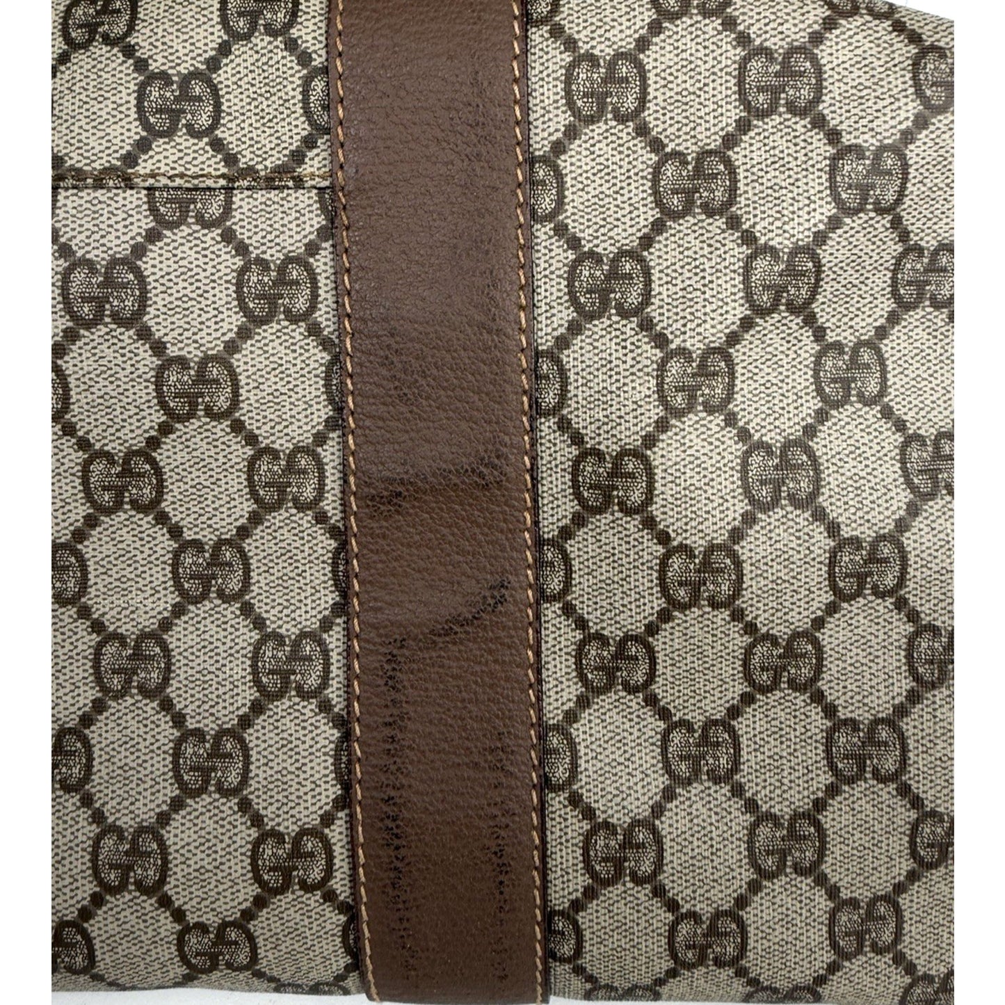 Gucci GG Supreme Large Travel Tote Bag in Brown Coated Canvas S