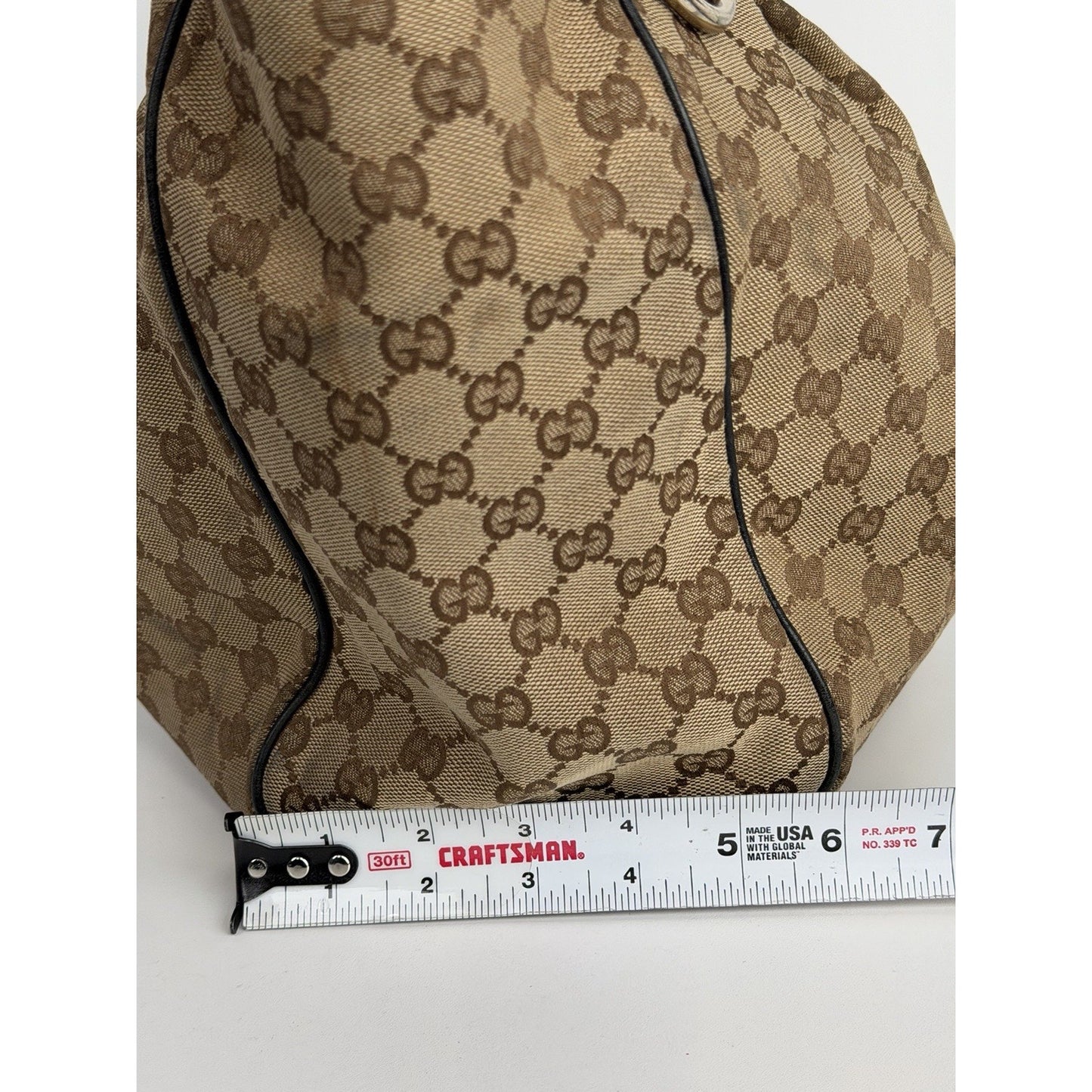 Gucci Sukey Tote Bag Large GG Beige Monogram Canvas and Leather S