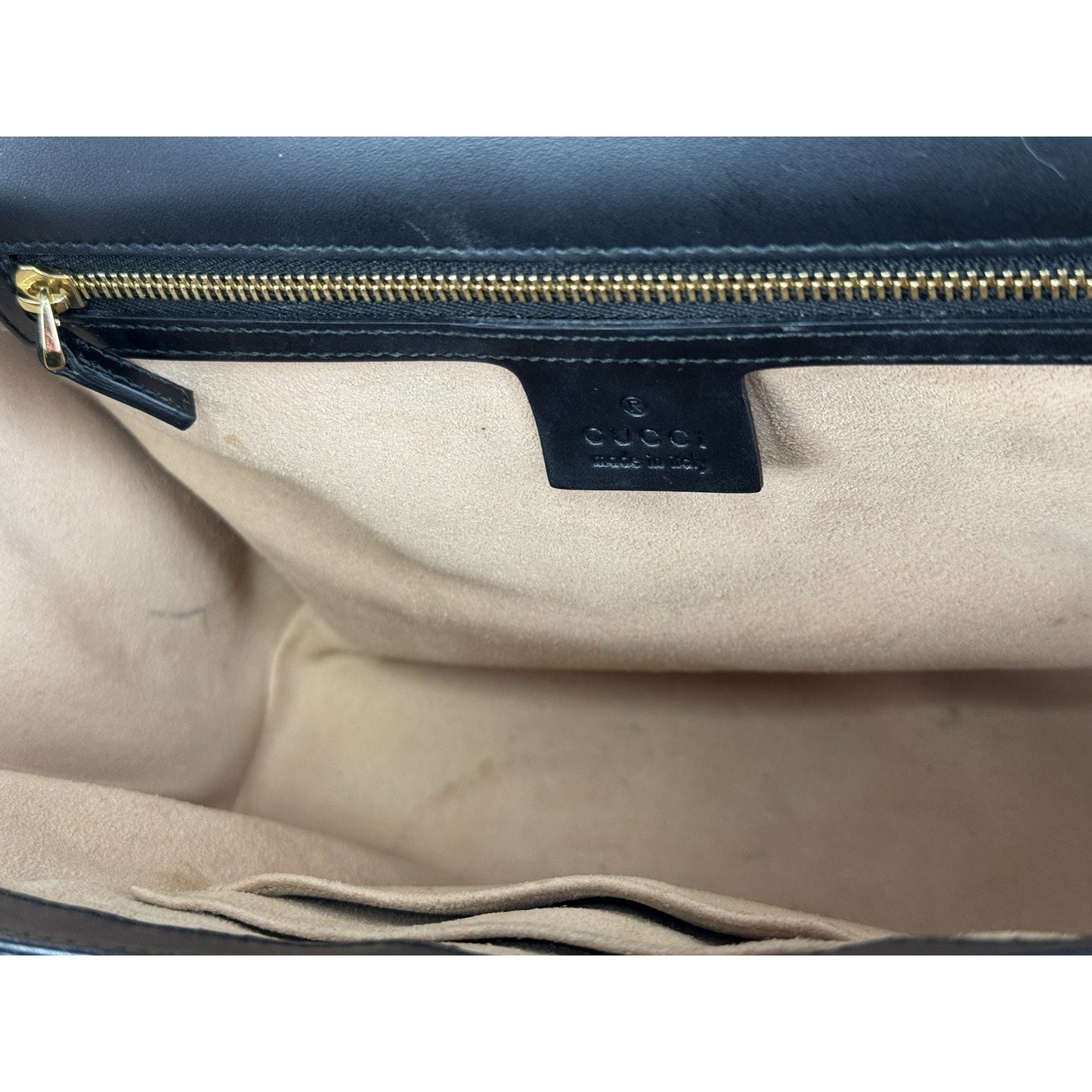 Gucci Padlock Shoulder Bag Black Guccissima Leather with Gold Hardware D-1