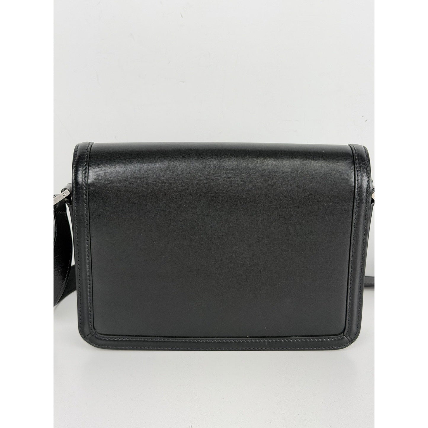 Saint Laurent Solferino Medium Satchel Box Calfskin Black w Silver Hardware C-4