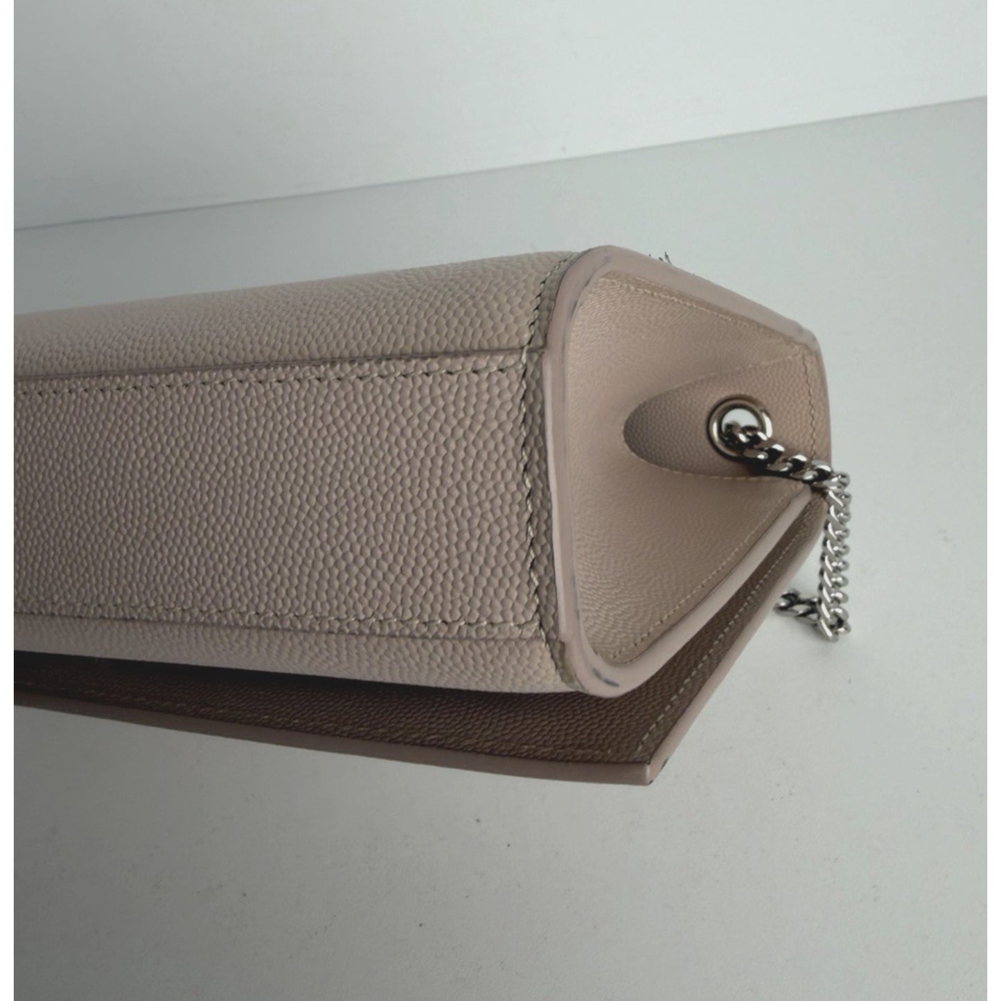 Saint Laurent Kate Shoulder Medium Bag Grained Marble Pink Leather S