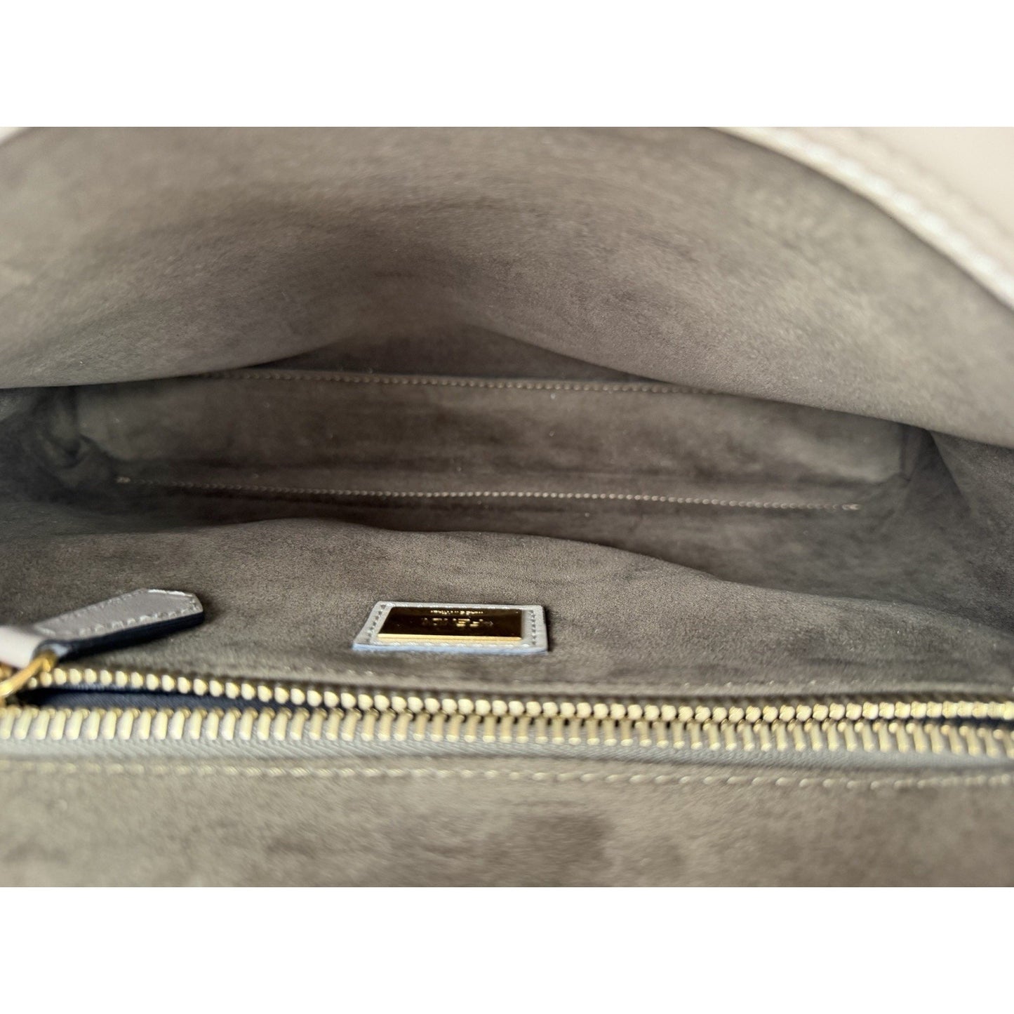 Fendi Vitello Peekaboo Seta Plexiglass Tortoise Medium Satchel Bag Leather D5