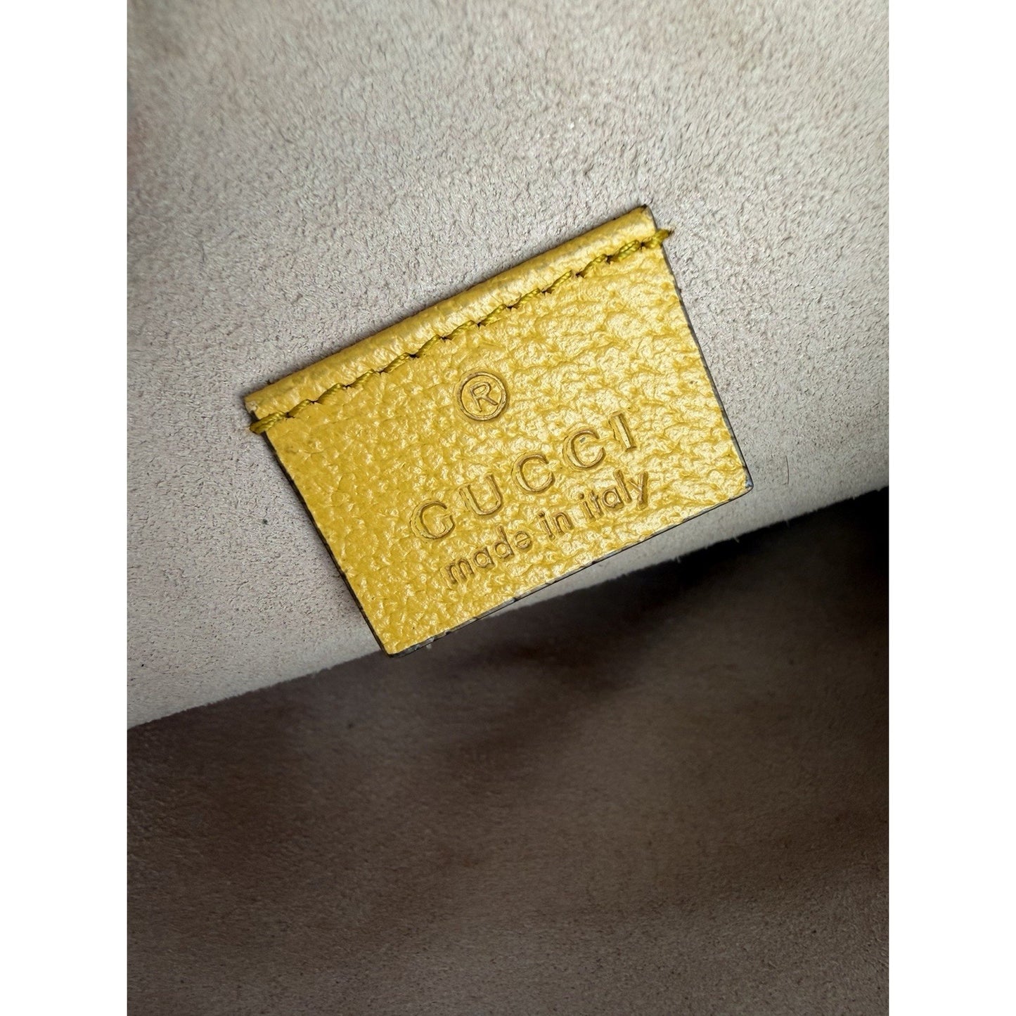 Gucci Large Ophidia Flora GG Pouch Bag in Canvas & Yellow Leather Trim S03