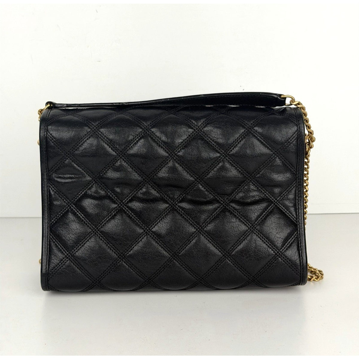 Yves Saint Laurent Becky Medium Shoulder Bag in Black Quilted Leather S-13