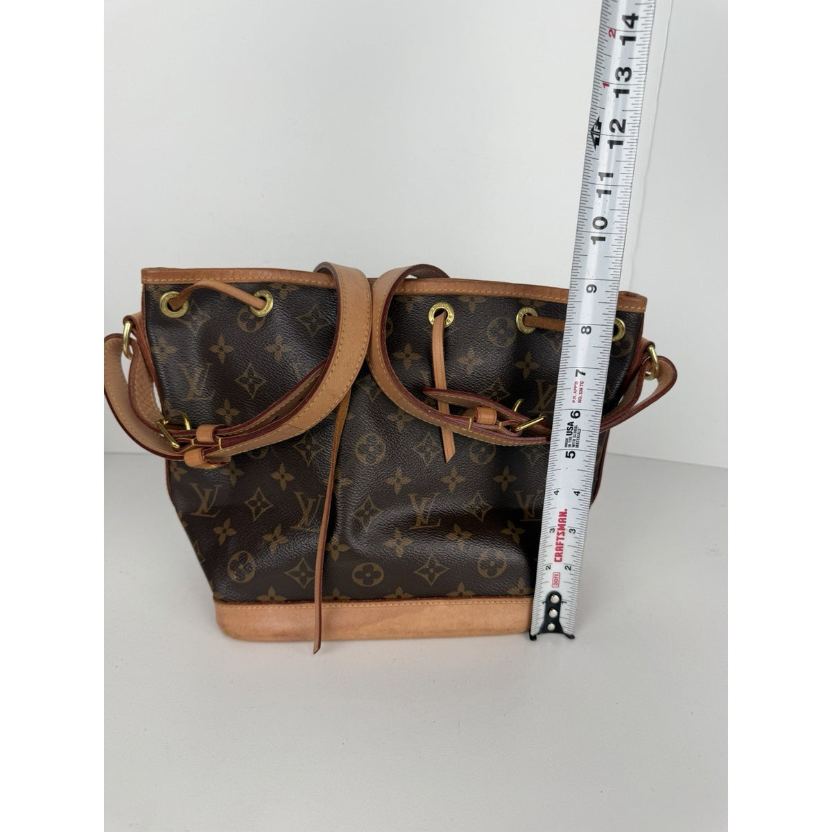 Louis Vuitton Noe BB Drawstring & Bucket Bag in Brown Coated Canvas NFC S-17