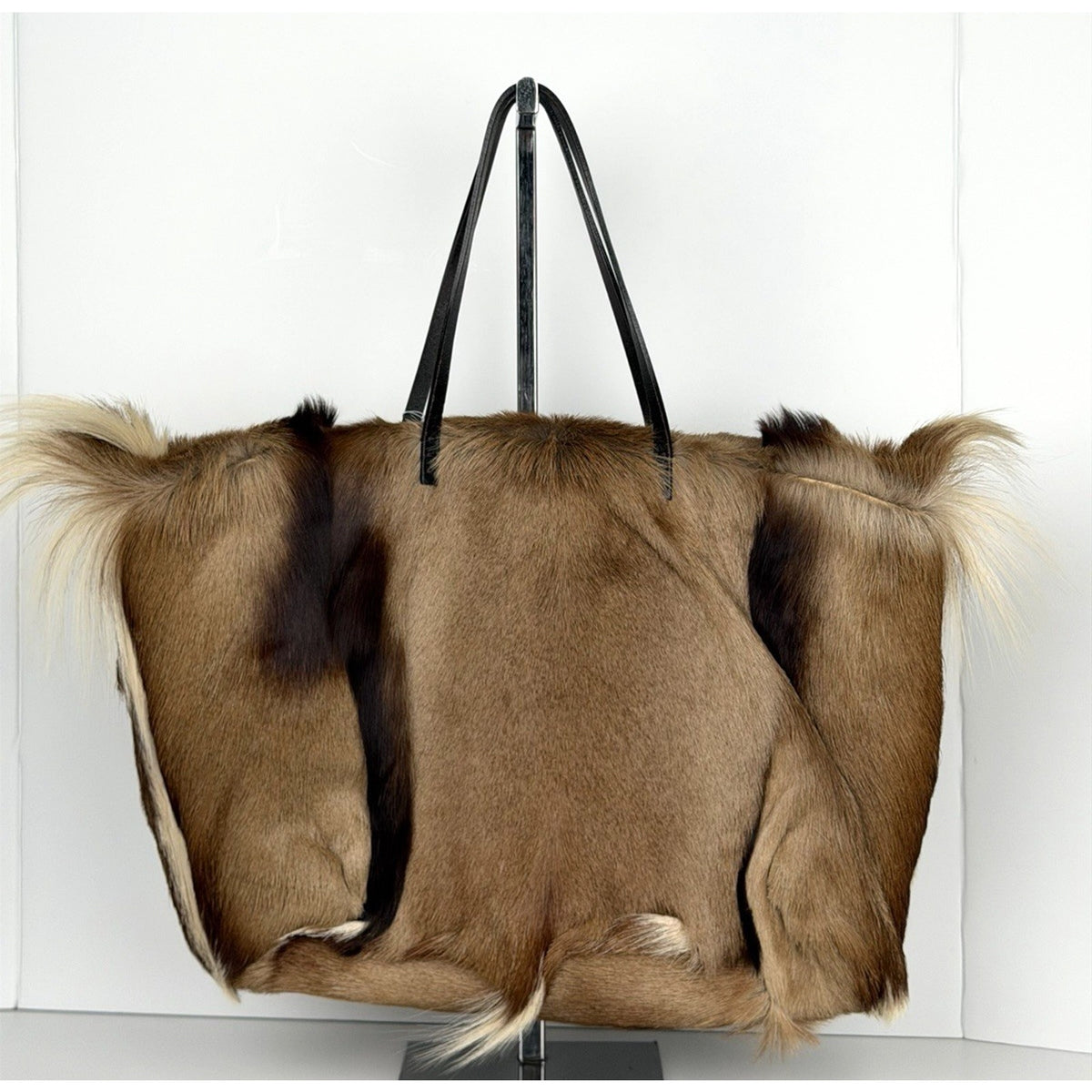 Fendi Brown Gazelle Fur Hair Tote Vintage Bag S-10