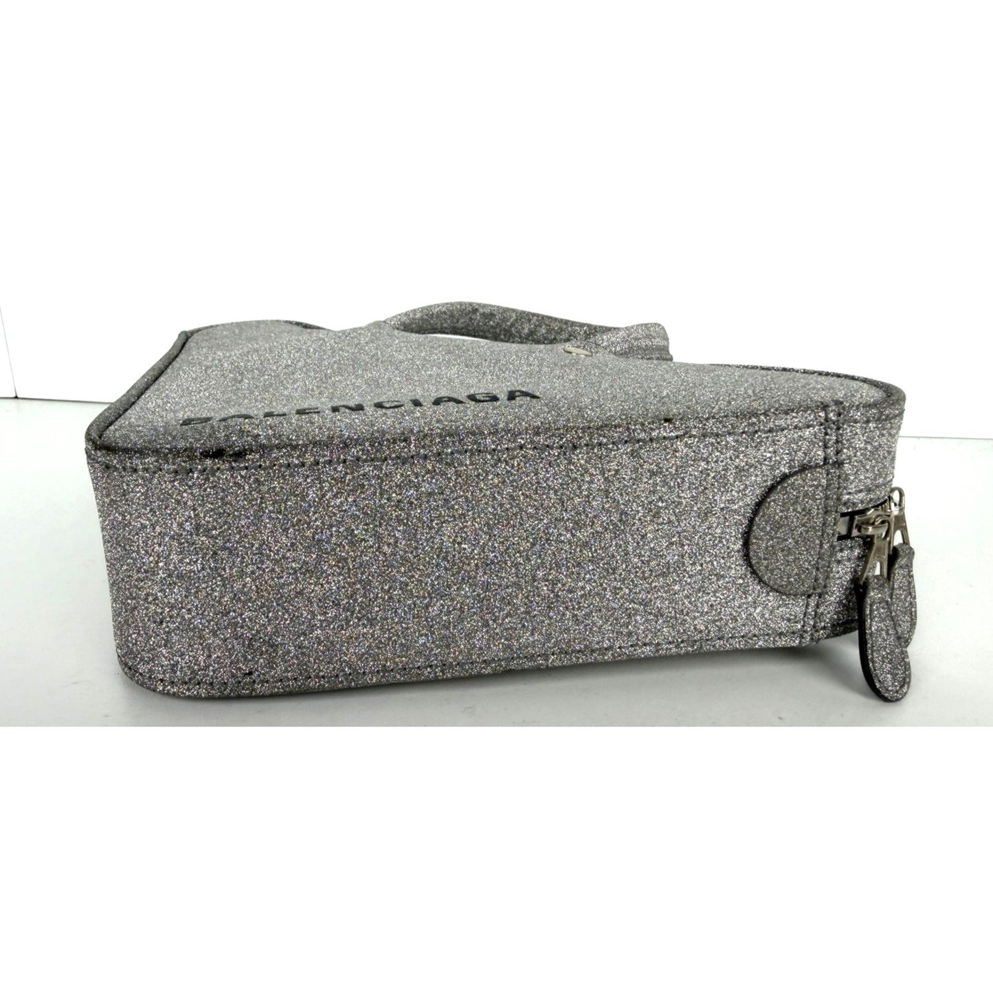 Balenciaga Triangle Duffle XS Bag in Silver Glitter Silver HW S09