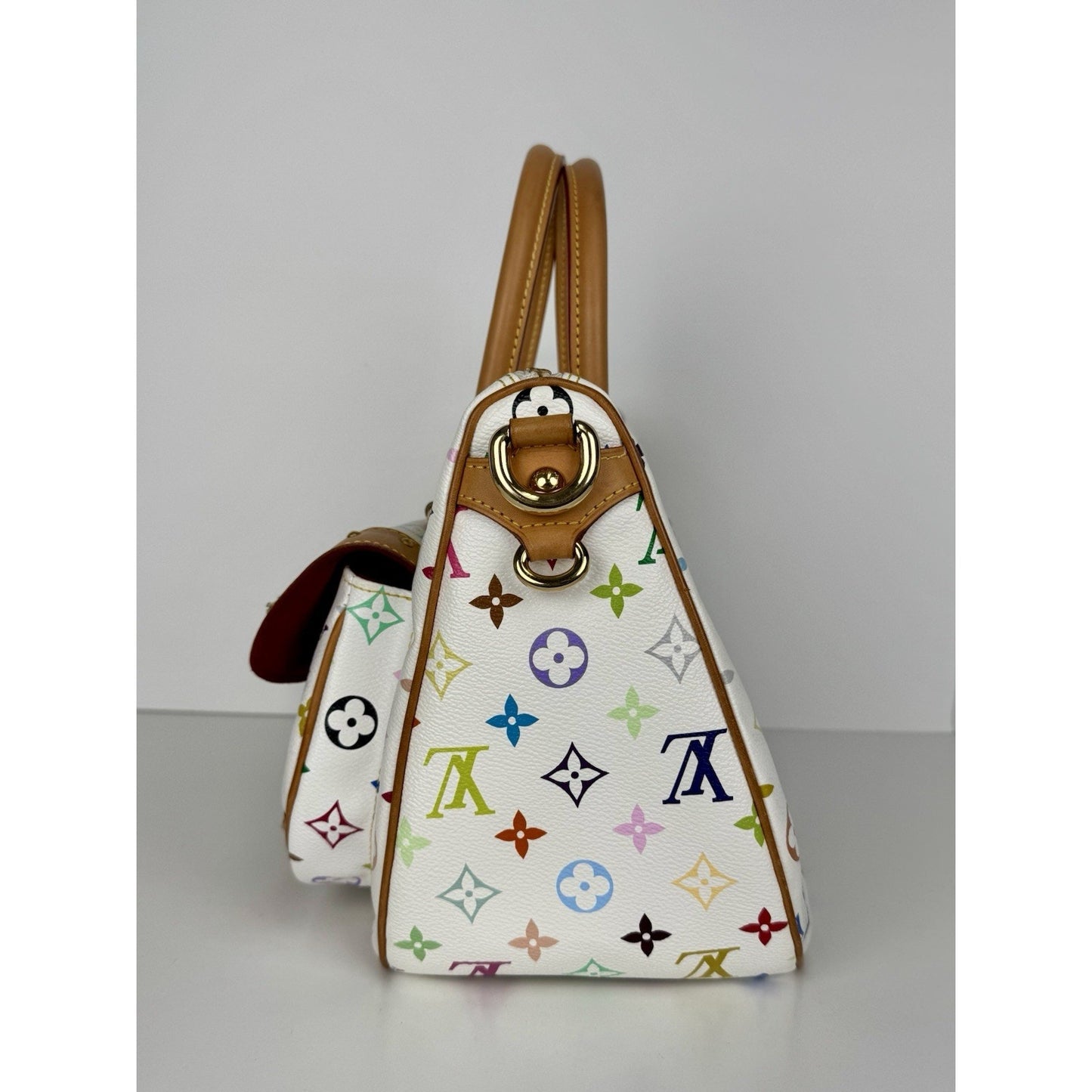 Louis Vuitton Rita Satchel White Monogram Multicolor Canvas Women’s Bag B-1