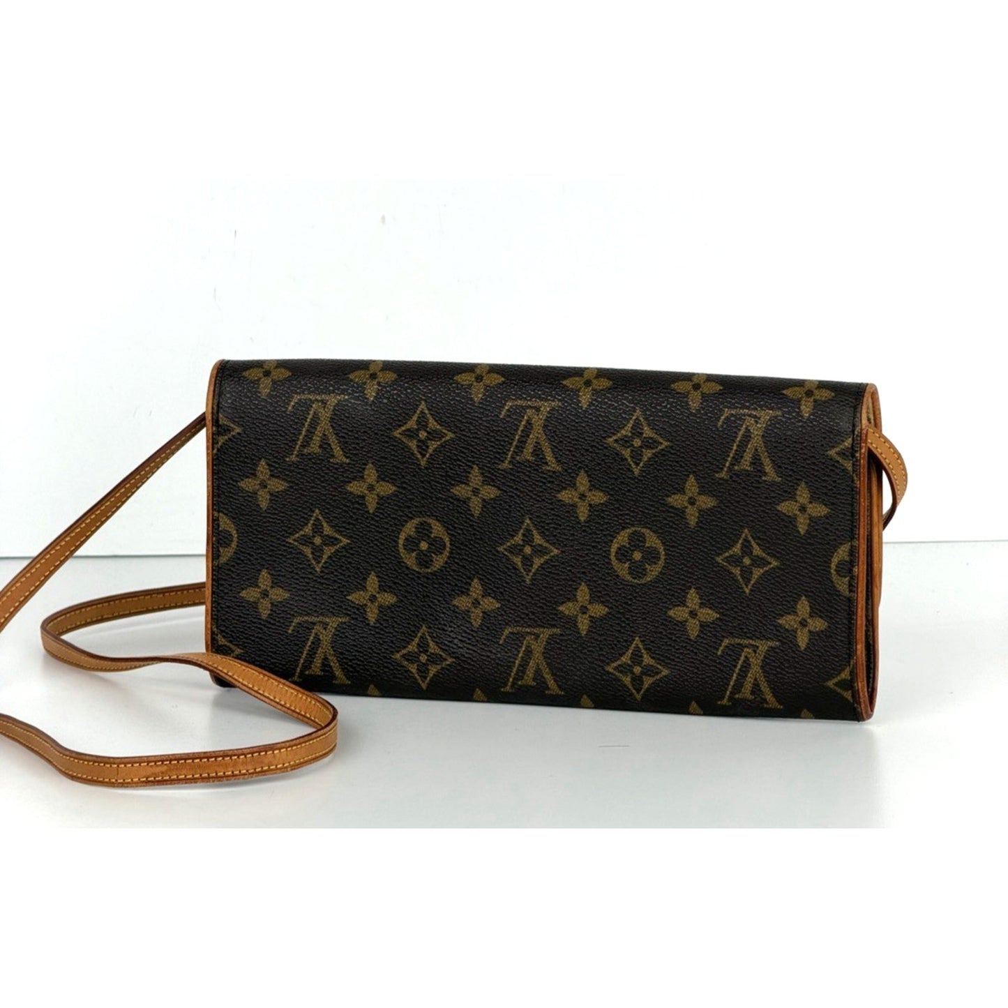 Louis Vuitton LV Monogram Pochette Twin Vintage Crossbody Bag (2001) S04