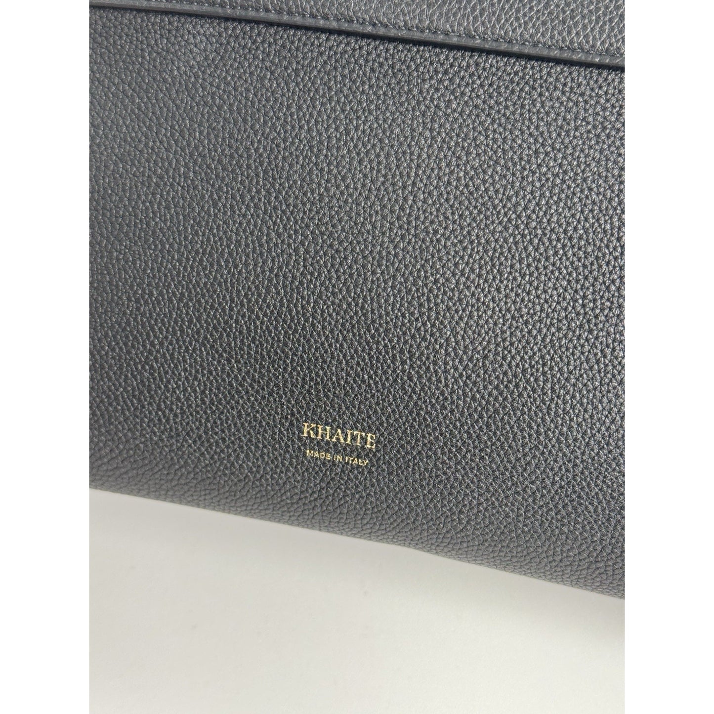 Khaite Audrey Shoulder Bag in Black Grained Leather D-9