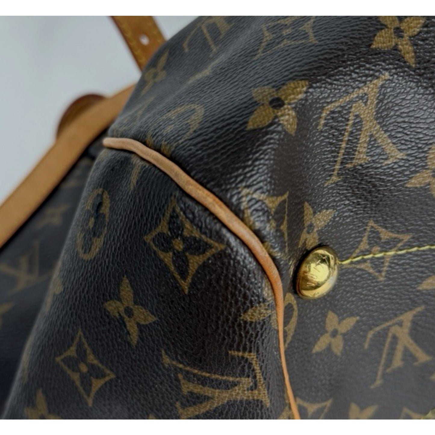 Louis Vuitton Tivoli Bag GM Monogram Brown Coated Canvas & Leather Trim 2015 S10