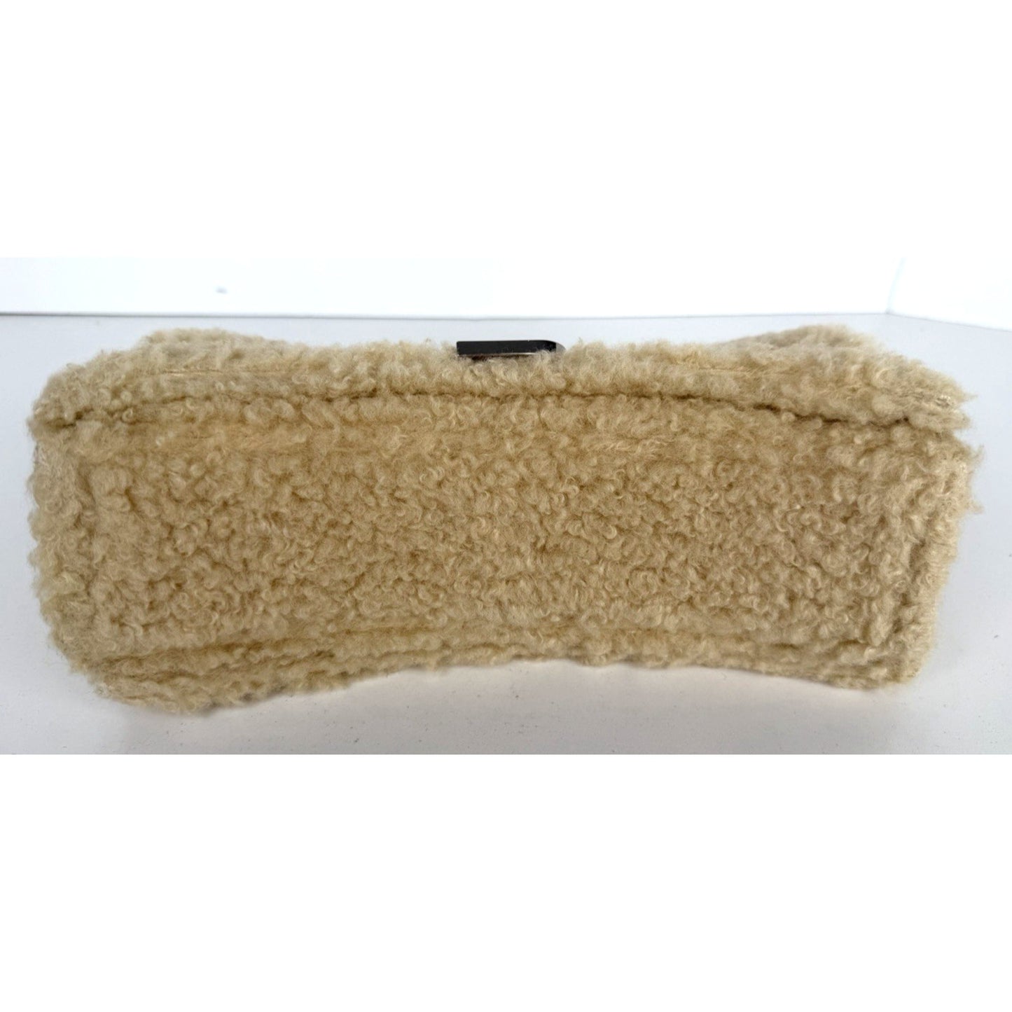 Balenciaga Crush Small Chain Bag in Beige Curly Fake Shearling E7