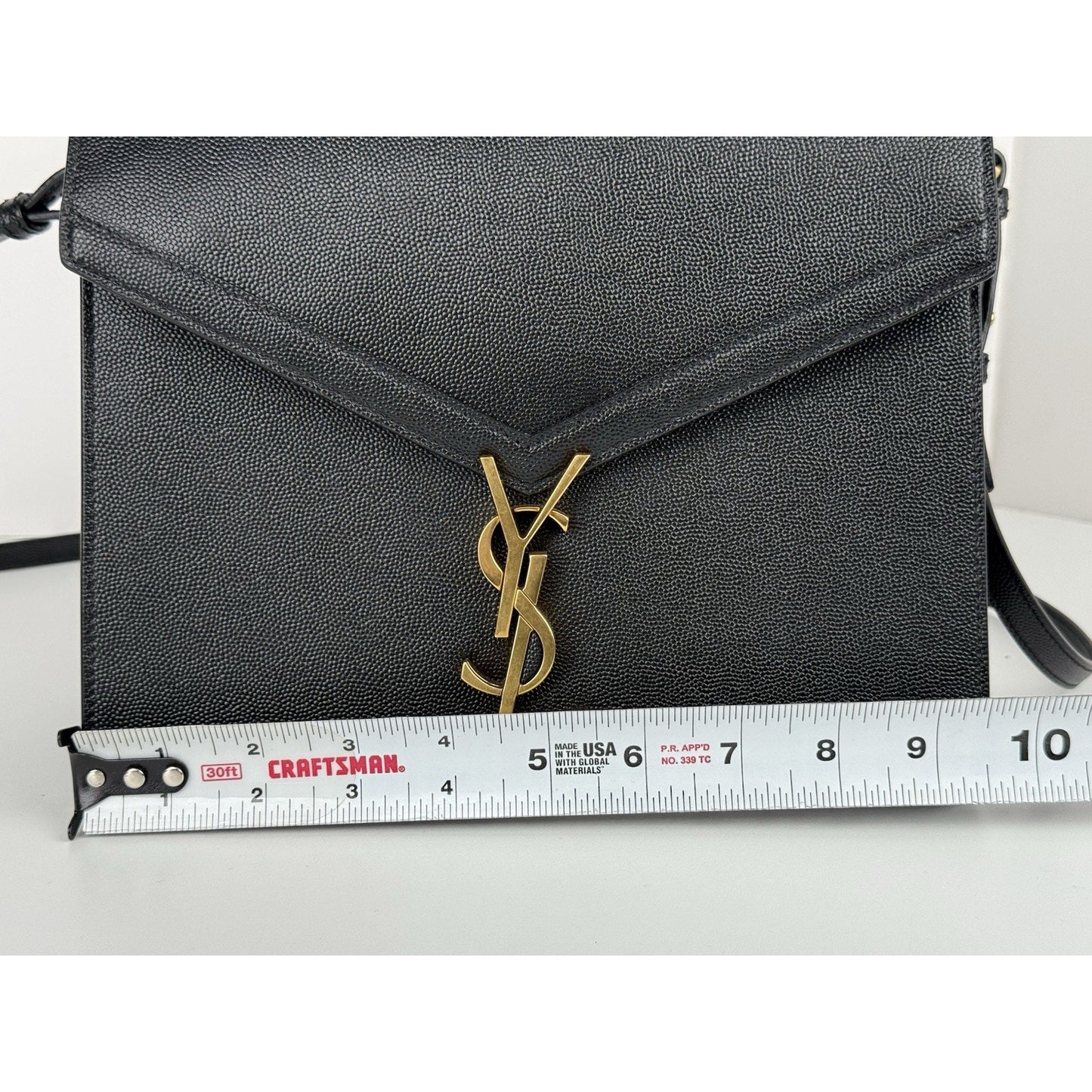 Saint Laurent Cassandra Mini Top Handle Women's Bag in Grain Embossed Leather