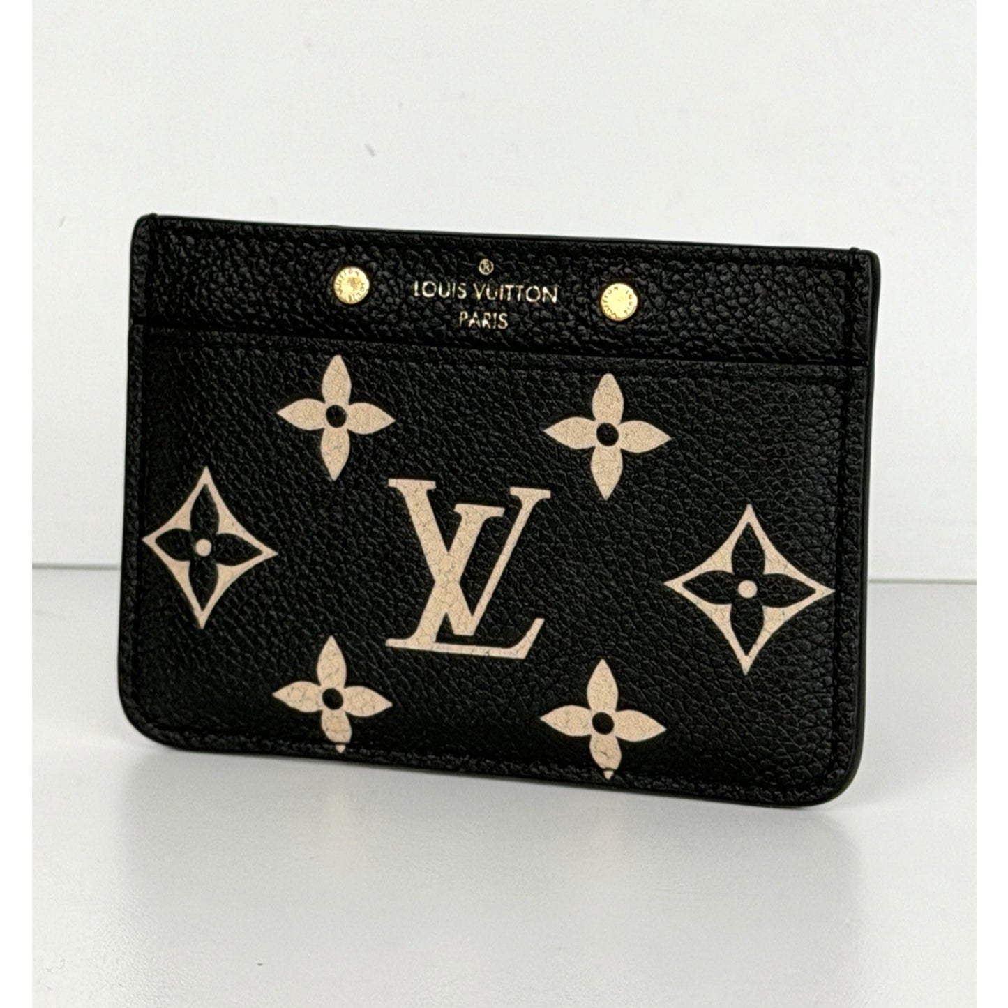 Louis Vuitton Card Holder in Bicolor LV Monogram Empreinte Leather NFC