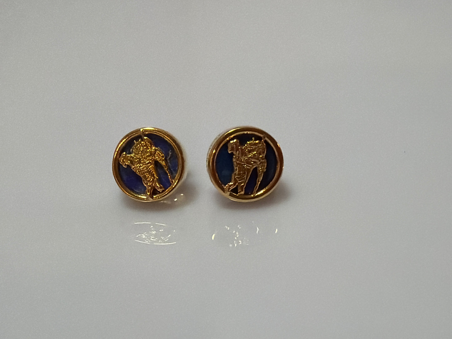 Burberry Knight Coin Gold Tone Stud Earrings