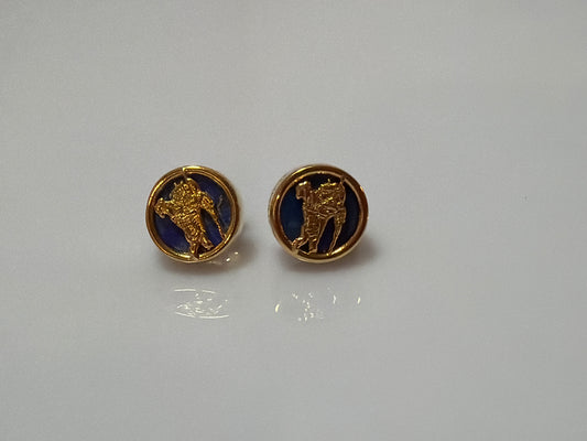 Burberry Knight Coin Gold Tone Stud Earrings