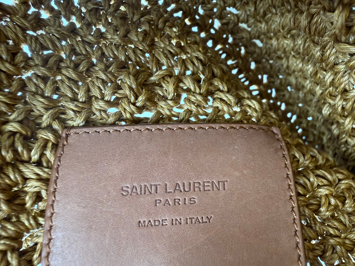 Saint Laurent Le 5 A 7 Bea Woven Medium Tote in Woven Raffia YF5