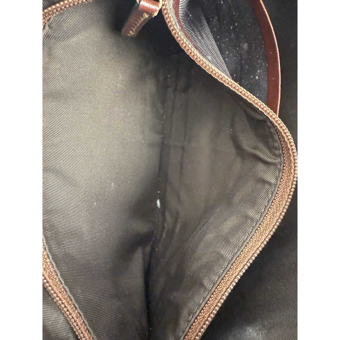 Gucci Brown Canvas Pouch on Zip