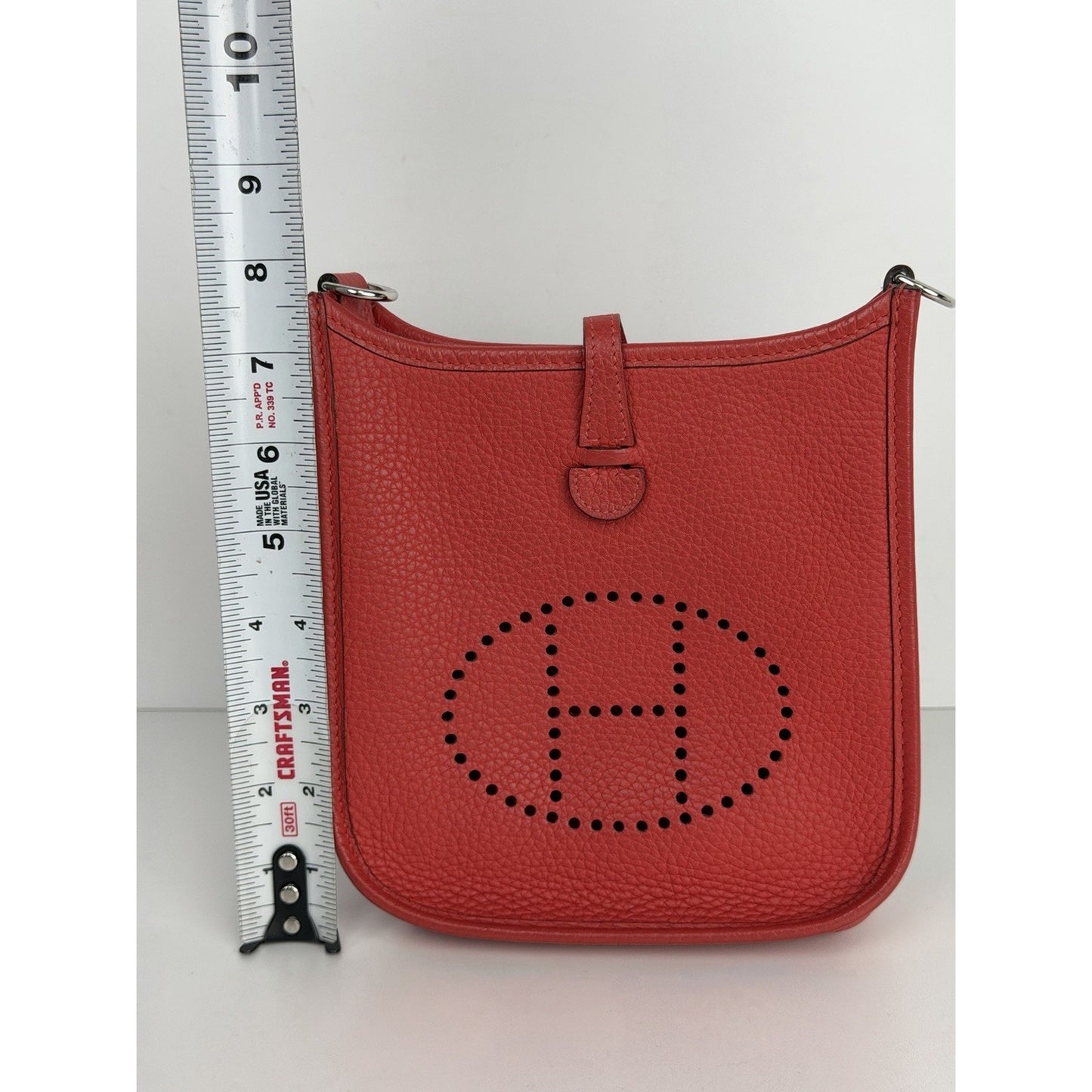 Hermes Evelyne TPM 16 Bag in Red Taurillon Clemence Leather 2015 C1